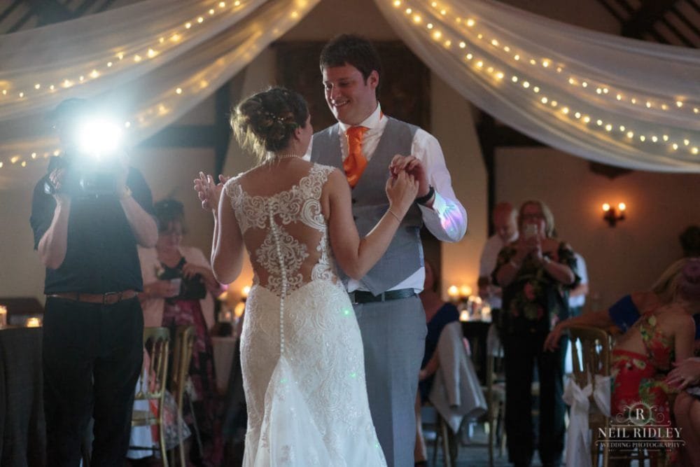 First dance with Bride and Groom at The Great Hall at Mains.