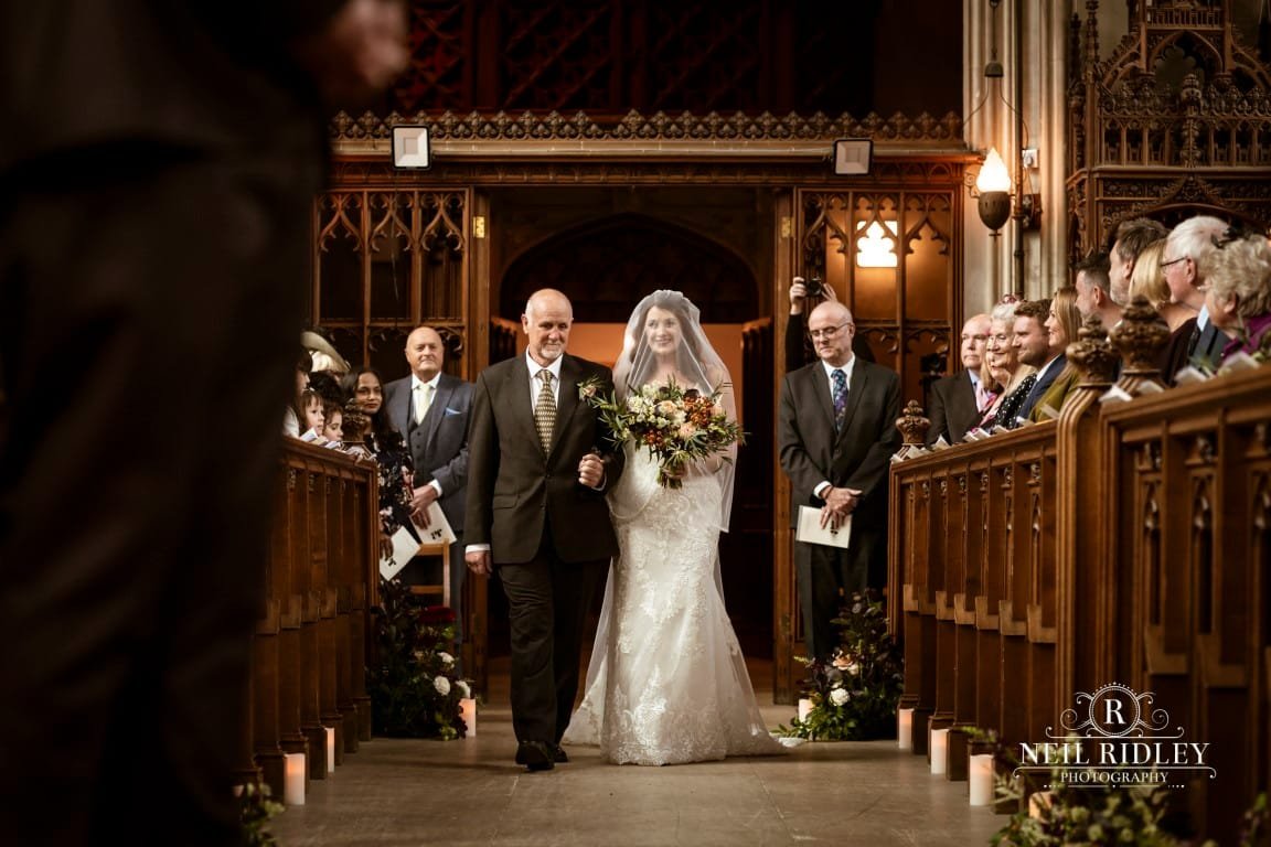 NRB06954 Ashridge House Wedding Photographer aisle