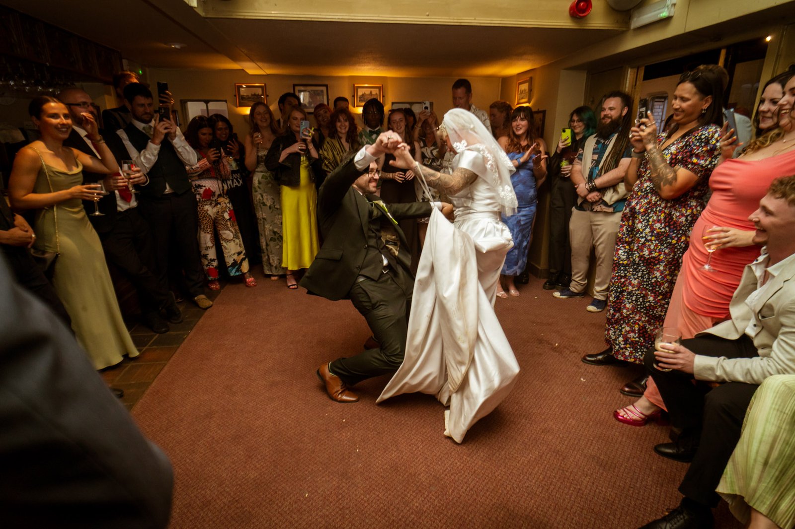 Le Gothique Wedding bride and groom dancing