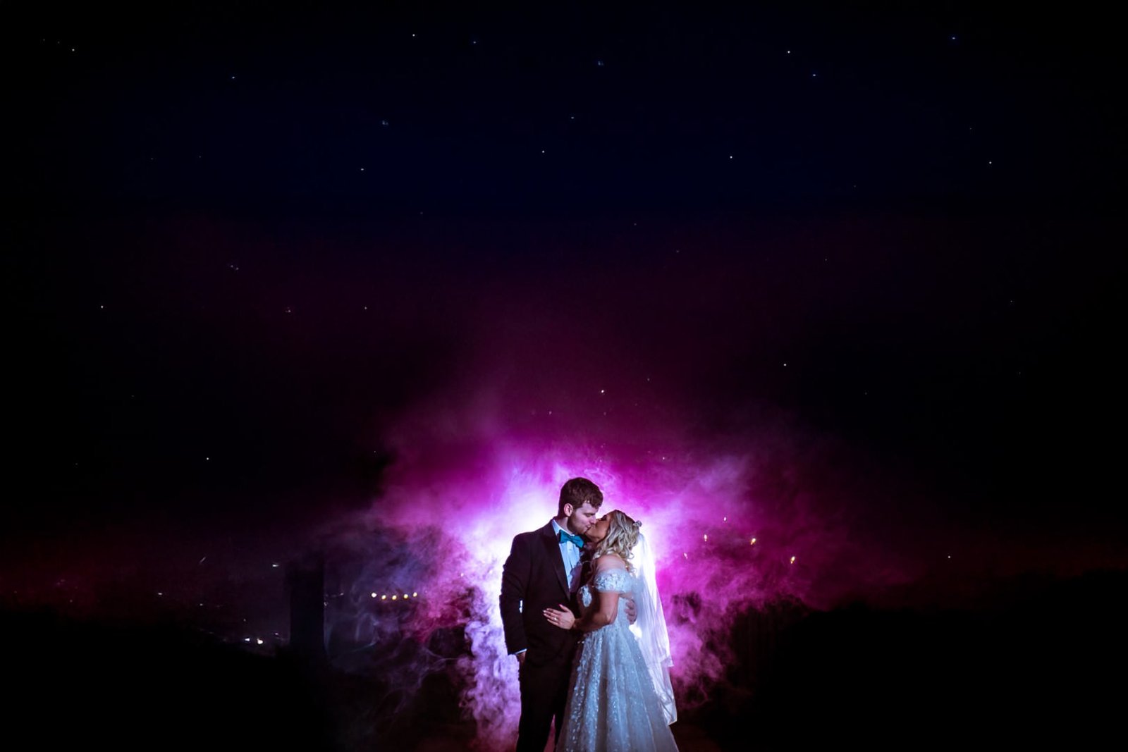 Stirk House Wedding Photographer (97) Stirk House Wedding Photographer Dramatic Smoke Bomb Portrait